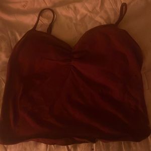 WOMANS SMALL MAROON CROP TOP
